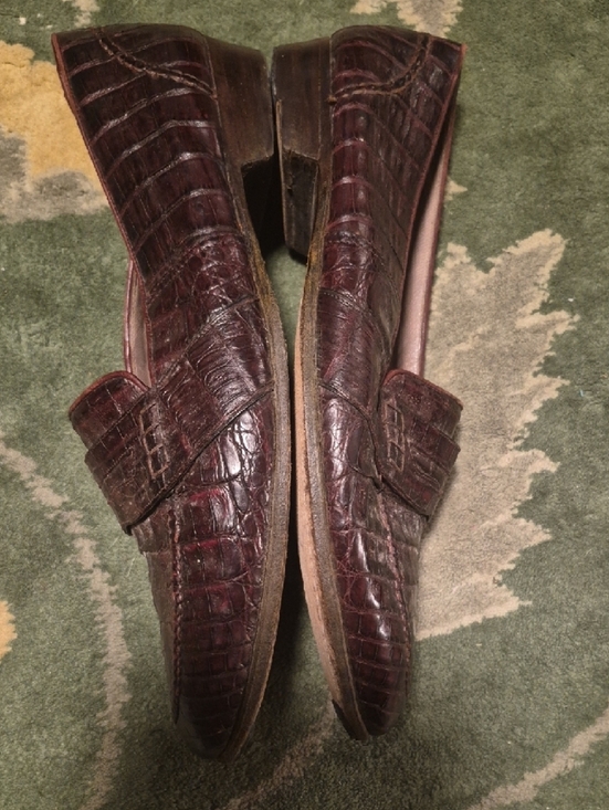Strada Croc-Embossed Penny Loafers - Dark Brown main image 5